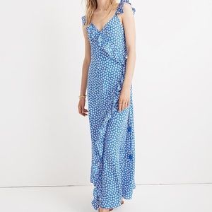 Madewell Ruffled Wrap Maxi Dress in Mini Daisy